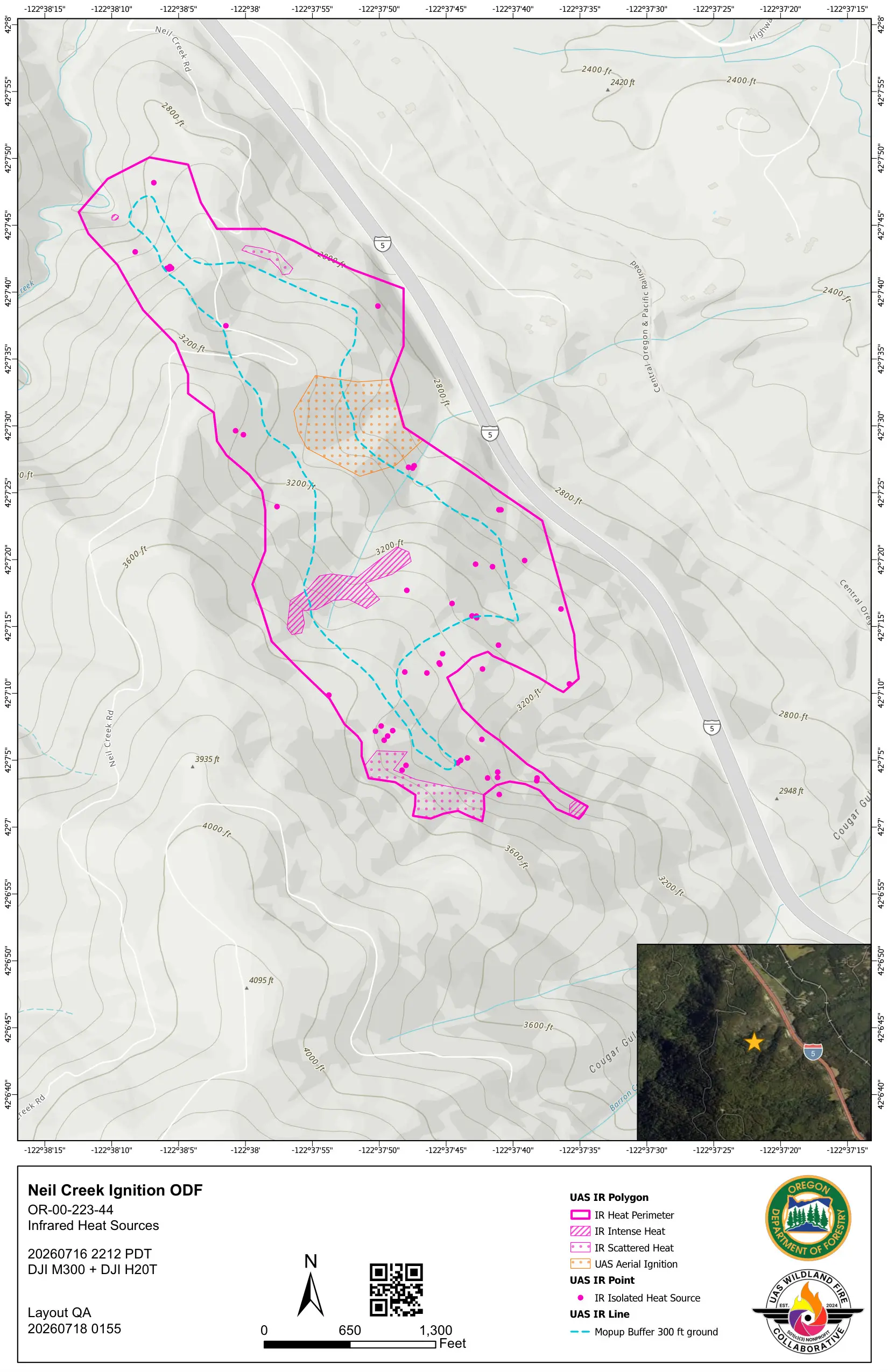 Map template for the Oregon Department of Forestry.